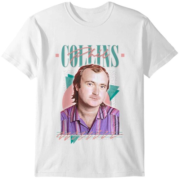 Retro 80s Aesthetic Phil Collins Graphic T-Shirt Music Fan Vintage Style 159 - Picture 1 of 5